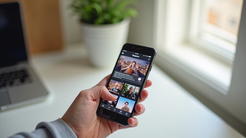 Smartphone mostrando diferentes redes sociales con videos de motion graphics en diferentes formatos